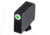 TruGlo Brite Site Tritium Pro Green Night Sight Set for Glock High MOS, 3-Dot Configuration Front, White Focus Lock Ring, Steel, Black, TG-TG231G2MW