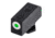 TruGlo Tritium Pro Green Sight Set for Glock 42/43, White Focus Ring, Steel, Black, TG-TG231G1AW