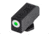 TruGlo Tritium Pro Green Sight Set for Glock Low, White Focus Ring, Steel, Black, TG-TG231G1W