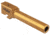 TRYBE Defense Non Threaded Conversion Pistol Barrel for Glock 23/32, 9mm, 416R Stainless Steel, Gold TIN, PBCONVG23-32-TIN