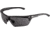 TRYBE Tactical Universal Fit Safety Glasses, Adjustable Wire Core Temples and Nose Piece, Gray Lens, Black, UFSG-GR
