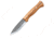 United Cutlery Bushmaster Explorer Knife, 9.5in Overall, 4.38in Gray Coated 1095Hc Steel Blade, Brown Wood Handle, Brown Leather Sheath, UC3249
