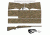 US Night Vision Tiger Stripe Camo Pre-Cut Universal Rifle Skin Vinyl Wrap, 20x30in, All Terrain Tiger 056631