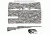 US Night Vision Tiger Stripe Camo Pre-Cut Universal Rifle Skin Vinyl Wrap, 20x30in, Deep Woods Snow 056632