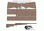 US Night Vision Tiger Stripe Camo Pre-Cut Universal Rifle Skin Vinyl Wrap, 20x30in, USMC Desert 056634