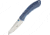 V NIVES Poseidon Linerlock Folding Knife, 4.75in Closed, 3.5in Satin 154Cm SS Blade, Blue Sculpted Titanium Handle, Thumb Stud, Pocket Clip, Storage Case., V04TIPBL