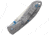 V NIVES Poseidon Linerlock Folding Knife, 4.75in Closed, 3.5in Satin 154Cm SS Blade, Gray Sculpted Titanium Handle, Thumb Stud, Pocket Clip, Storage Case., V04TIP