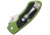 V NIVES Stout Linerlock Folding Knife, 3.63in Closed, 2.25in Satin 8Cr13Mov SS Drop Point, Green Aluminum Handle With Black Rubber Insert, Thumb Stud, Pocket Clip, Storage Case., V07ALPGR