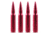 Vector Optics Snap Caps, Rifle, 7.62x51mm NATO, 4 Rounds/ Pack, w/ Sling, Red, SCSC-05