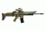 VISM ECO Prismatic Scope 4X Scope/Laser &amp; NAV LED/Green Micro Dot, Tan VECO434QRTG