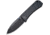 We Knife Co Ltd Banter Linerlock Black Folding Knife, 3 black stonewash finish CPM S35VN stainless blad, Black G10 handle, 2004B