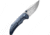 We Knife Co Ltd Riff-Raff Blue Folding Knife, 4.13in Closed, 3.13in Satin CPM-20CV Stainless Steel Blade, Blue Stonewash Titanium Handle, Nylon Case, WE22020B-2