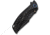 We Knife Co Ltd Tighe Down Flipper &amp; Thumb Stud &amp; Button Lock Knife Black Titanium Integral Handle With Black &amp; Yellow Carbon Fiber Inlay 4inch Black Stonewashed Bohler M390 Blade, Tanto