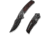 We Knife Co Ltd Skynix Folding Knife, 3.7in, Bohler M390 Steel, Clip Point Blade, Gray/Black/Red 6AL4V Titanium Handle, WE24087-4