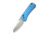We Knife Co Ltd Weknife Banter 2 Thumb Stud &amp; Crossbar Lock Knife Blue Aluminum Handle - WE23075-1