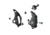 Wilcox Hybrid One/Three Hole Shroud with Lanyard, Black, 56100G39-B