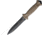 Wildsteer Dague SAS Dagger, 10.63in Overall, 5.5in Black Double Edge Bohler N690 SS Dagger Blade, Tan Tactipren Handle, Tan Nylon Sheath, SAS3115