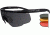 Wiley X Saber Advanced Eyeshields, Matte Black w/ Grey, Rust, red Lenses 309