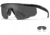 Wiley X Changeable Series Saber Advanced Safety Glasses, Matte Black Frame, Clear Grey Lens, 315