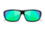 Wiley X WX Omega Sunglasses, Matte Black Frame, Captivate Polarized Green Mirror Lens, ACOME22