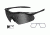 Wiley X Vapor Safety Sunglasses, 2 Lens Package, 1 Matte Black Frame w/Smoke Grey, Clear Lens, w/ RX Insert, 3501RX