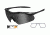 Wiley X Vapor Safety Sunglasses, 3 Lens Package, 1 Matte Black Frame w/Smoke Grey, Clear, Light Rust Lens w/ RX Insert, 3502RX