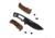 WOOX Rock 62 Fixed Blade Knife, 4.25 in, Drop Point, Mil-Spec Grey, Sleipner Steel Blade, Engraved American Walnut Handle, BU.KNF001.02