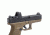 XS Sight Systems DXW Standard Dot for Glock Suppressor Height 17,19,22-24,26,27,31-36,38, Tritium Front, White Stripe Rear GL-0004S-4