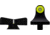 XS Sight Systems DXW2 Big Dot Sight, Yellow, Ruger Redhawk.44/Super Redhawk.44/GP 100, RP-0015S-3Y