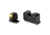 XS Sights R3D 2.0, Suppressor Height Tritium Night Sight, For S&amp;W M&amp;P OR Full Size &amp; Compact, Orange Front Outline, Green Tritium Front/Rear, SW-R205P-6N
