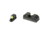 XS Sights R3D, 2.0, Standard Height Tritium Night Sight, For CZ P10, Green Front Outline, Green Tritium Front/Rear, CZ-R202S-6G