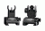 Yankee Hill Machine Quick Deploy Top Mounted Deployable Front and Rear Sight, Black, YHM-5040-H