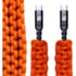 Dark Energy USB C to C Paracord Cable, Orange, IND-CCC03HIVIS