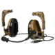 3M V Headset, w/ IHPS Attachment, Single Lead, Coyote Brown, MT20H682HPS-47 CY