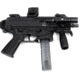 A3 Industries Modular Vertical Foregrip For B&amp;T APC-K, 100 Degree, w/ Hand-Stop And 2.75In HK Grooved Aluminum Grip, Polymer Base, Black, VFG-141