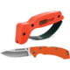 AccuSharp Lockback/Sharpener Combo, 4.5in Closed, 3.25in Satin SS Blade, Orange G10 Handle, Thumb Stud, Pocket Clip, Includes Orange Pull Through Knife And Tool Sharpener, 716C