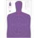 Action Target B-27E Economy Silhouette Target 100 Per Case, Purple, 23in x 35in, B-27E-PR-100