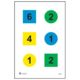 Action Target Command Targets 100 Per Case, Yellow/Blue/Green, 23in x 35in, DT-4B