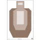 Action Target IPSC Paper Target with Visible Scoring Zones, 23x35in, Brown, IPSC-P SHBR-100