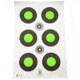 Action Target Trident Concepts Fluorescent Green Bull's-Eye Target, Green and Black, 100 Per Box