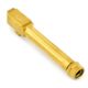 Agency Arms Mid Line Match Grade Drop-In Barrel, Threaded/Fluted, Glock 19 Gen5, Gold, Titanium Nitride, 25G19-BMLTG5-TIN