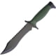 Aitor Oso Negro Fixed Blade Knife, 12.13in Overall, 7.25in Black Powder Coated SS Clip Point Blade, OD Green Textured Polymer Handle, OD Green Nylon Belt Sheath, 16010GRNSHEATHGRNHANDL