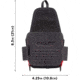 Allen Competitor Single Box Molded Shell Carrier, Heather Gray/Red, 4.3 in x 8.3 in x 2.5 in, 8319