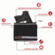 Allen Lockable Handgun Storage Pouch, Compact Size Handgun, 5 x 7in, Black, 3626