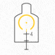 Amber Horseshoe/Dot .223 Ballistic Reticle