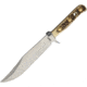 American Hunter Bowie Knife, 6.5 satin finish stainless clip point blade, Imitation stag handle, AH017 / PUMA
