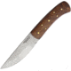 American Hunter Patch 9in Fixed Blade Knife, 9in Overall, 4.5in Satin SS Blade, Rosewood Handle, Brown Leather Belt Sheath, AH018 / SM1023