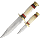 American Hunter Piggyback Set Knife, White finger grooved bone handle, # 13 / AH021