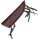 American Hunter Utility Fixed Blade Knife, 8.63in Overall, 4.75in Satin SS Blade, Rosewood Handle, Wire Stripping Notches, Brown Leather Belt Sheath, AH019 / SM1031