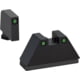 AmeriGlo 3XL Tall Green Tritium 3 dot sight set black outlines .365in F .451in R, Fits all Glock Except 42 &amp; 43, 3XL, up to 0.341in DH, GL-815